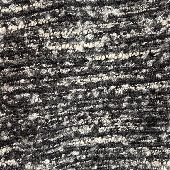 Ann Taylor Wool blend Tweed Day leather Black Gray cropped Blazer Womens 6 NWT - Picture 14 of 14